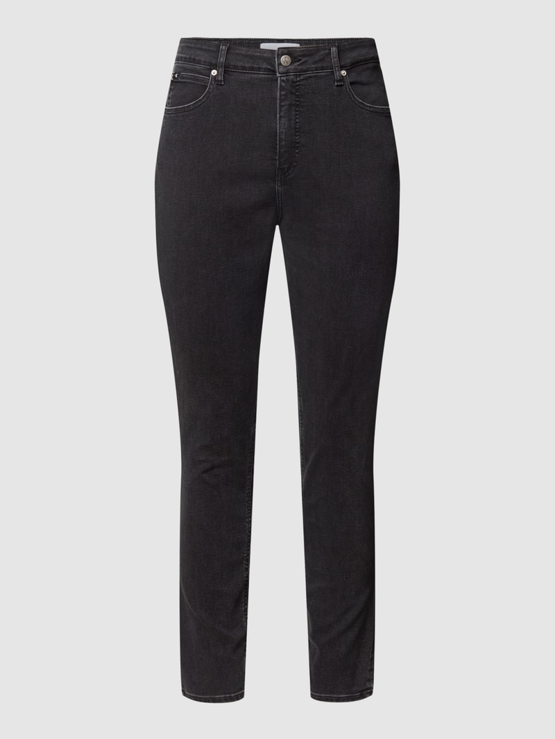 PLUS SIZE Skinny Fit Jeans mit 5-Pocket-Design in schwarz