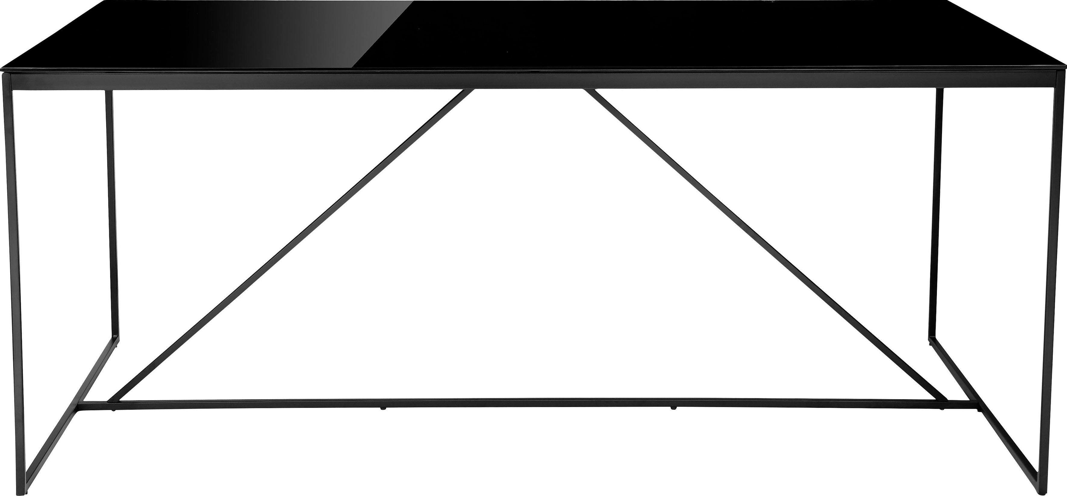 INOSIGN Esstisch Esra, Gestell aus Metall, Tischplatte aus Glas