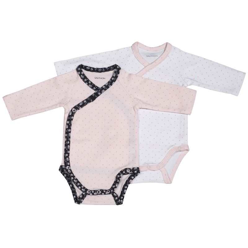 Lot de 2 bodies manches longues Miss fleur de lune