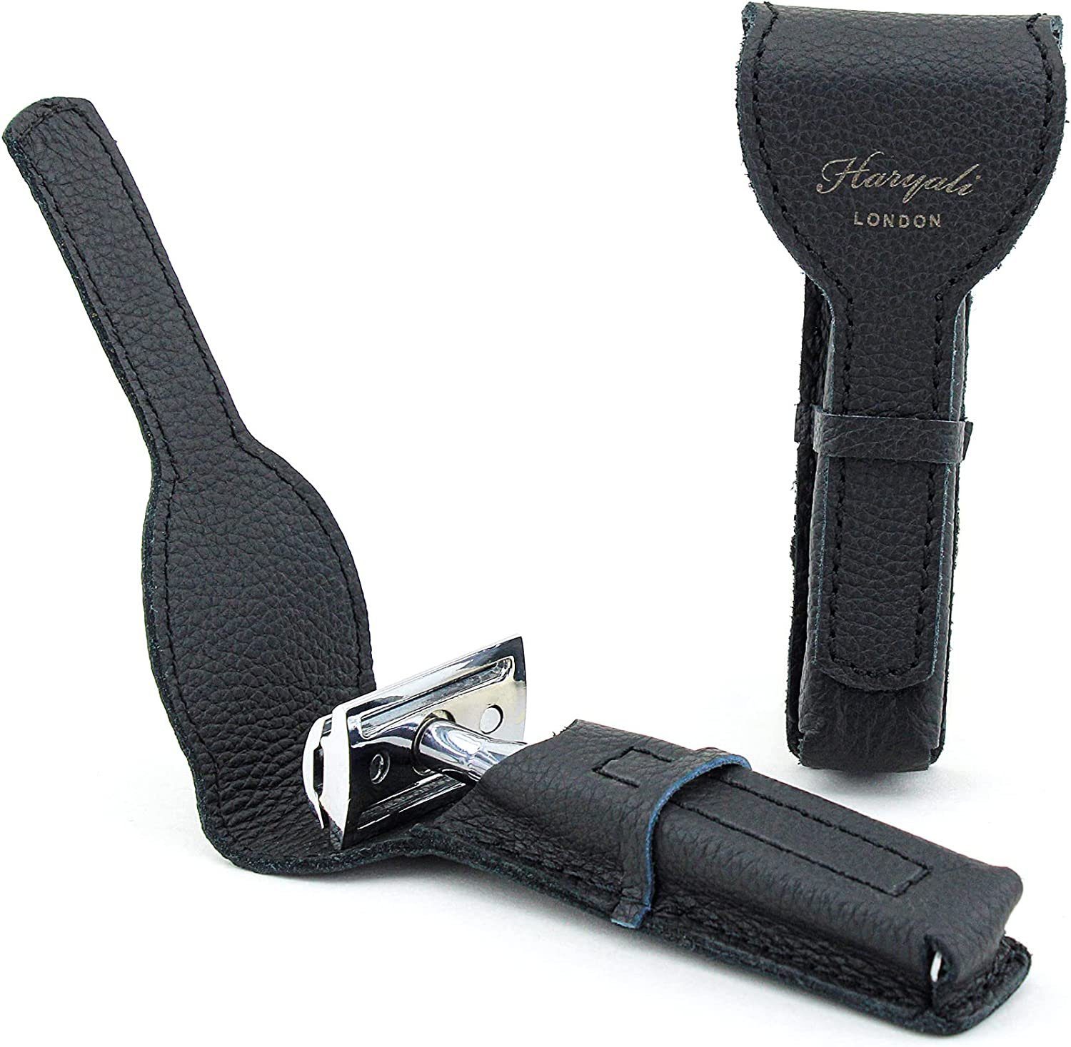 Haryali London Rasierer-Etui Haryali London Leder-Schutzhülle, Reisetasche für Rasierer