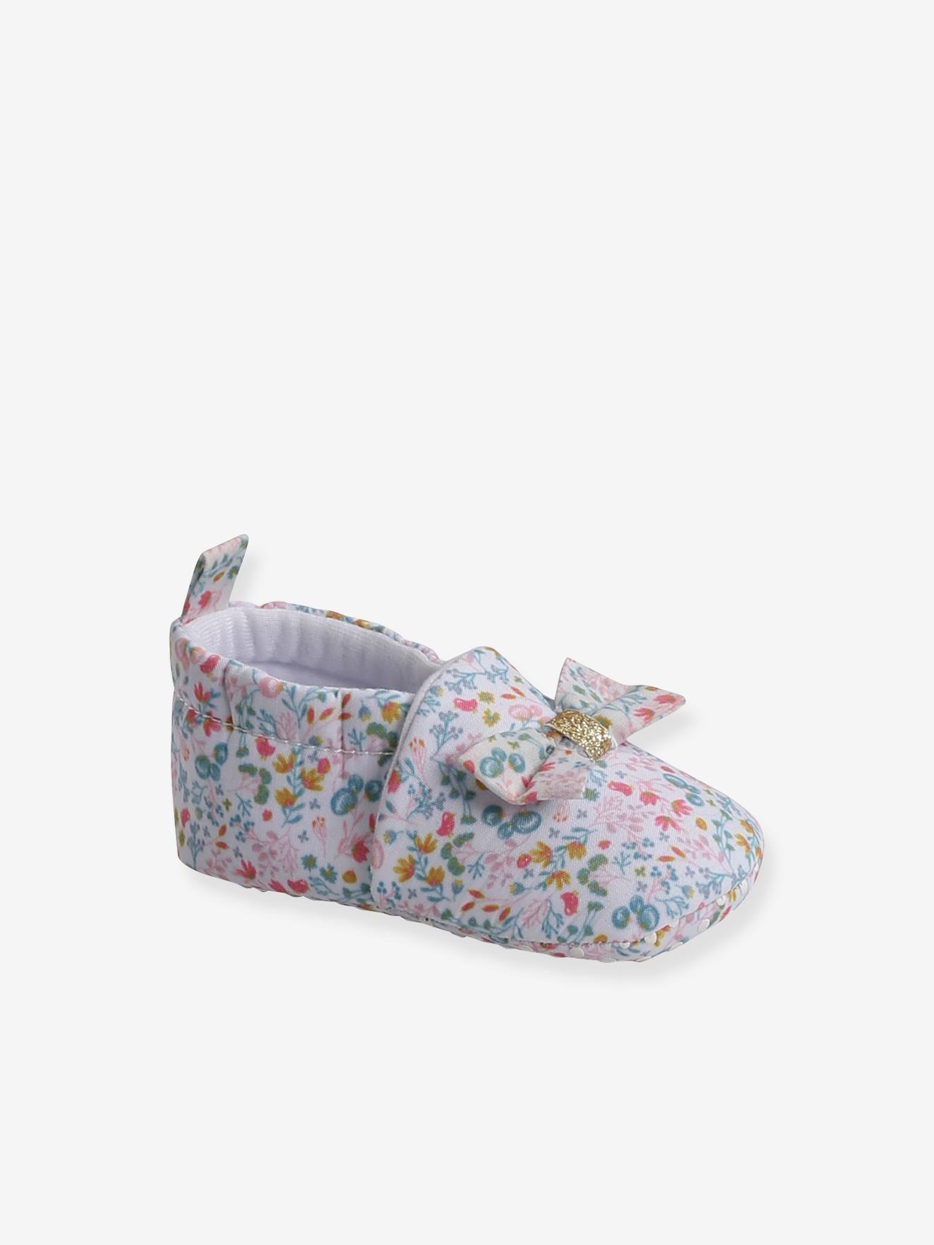 Chaussons de parc élastiqués bébé blanc imprimé