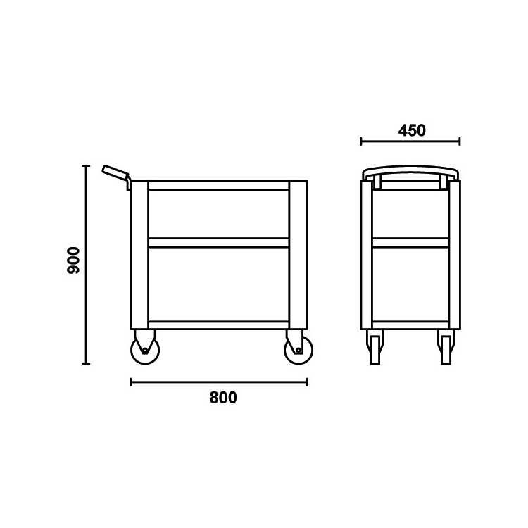 Chariot Beta 051000002 - Chariot à outils, gris anthracite