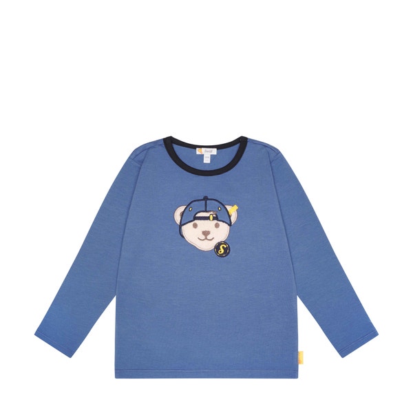 T-Shirt langarm, mittelblau für Jungs