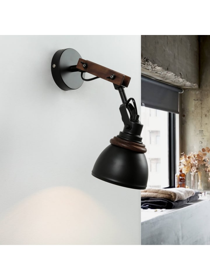 Licht-Erlebnisse Wandlampe in Schwarz Natur günstig kaufen onesize