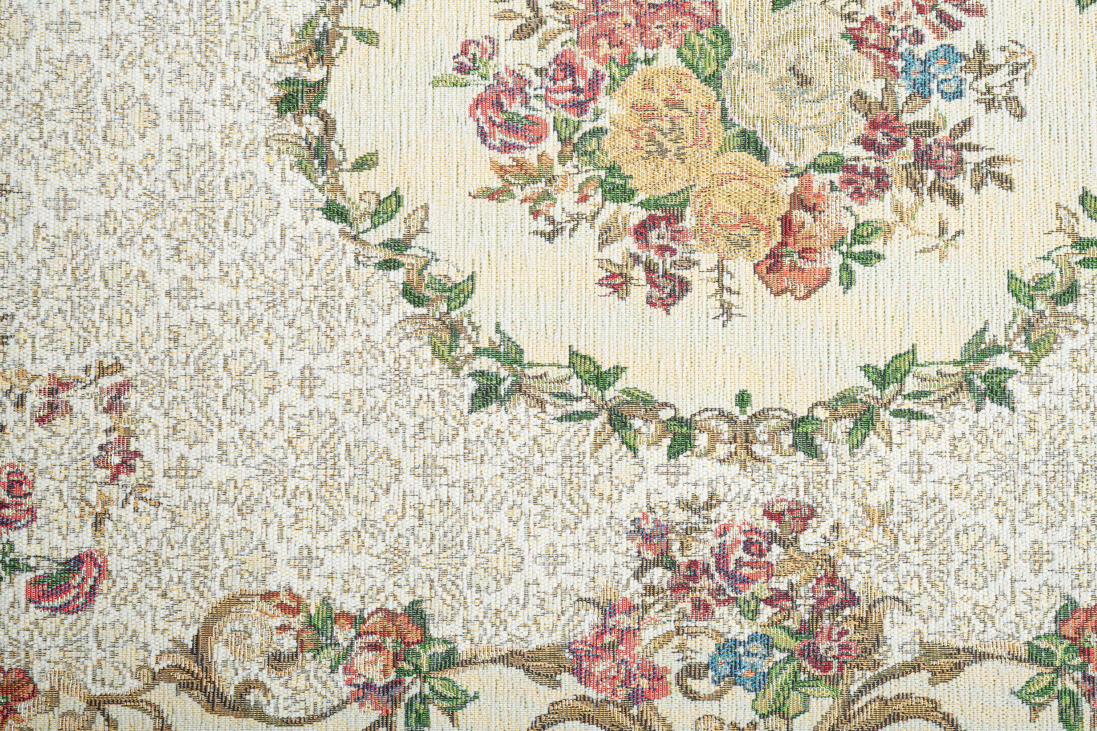 Bettumrandung Flomi Floral THEKO, Höhe 3 mm, (3-tlg), Bettvorleger, Läufer-Set für das Schlafzimmer, gewebt, Blumen Design