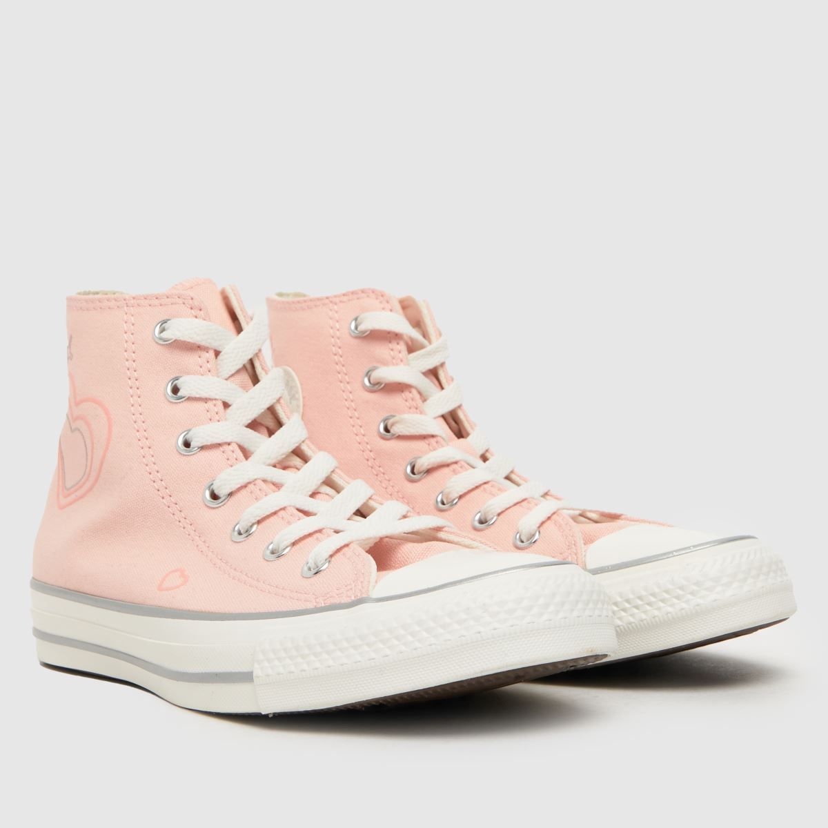 Converse ljusrosa All Star Hi-sneakers för flickor och ungdomar