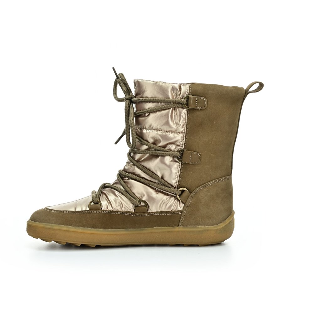 Be Lenka Snowfox Woman Champagne Brown Barfuß-Schneestiefel