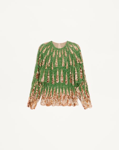 Broderet chiffontop