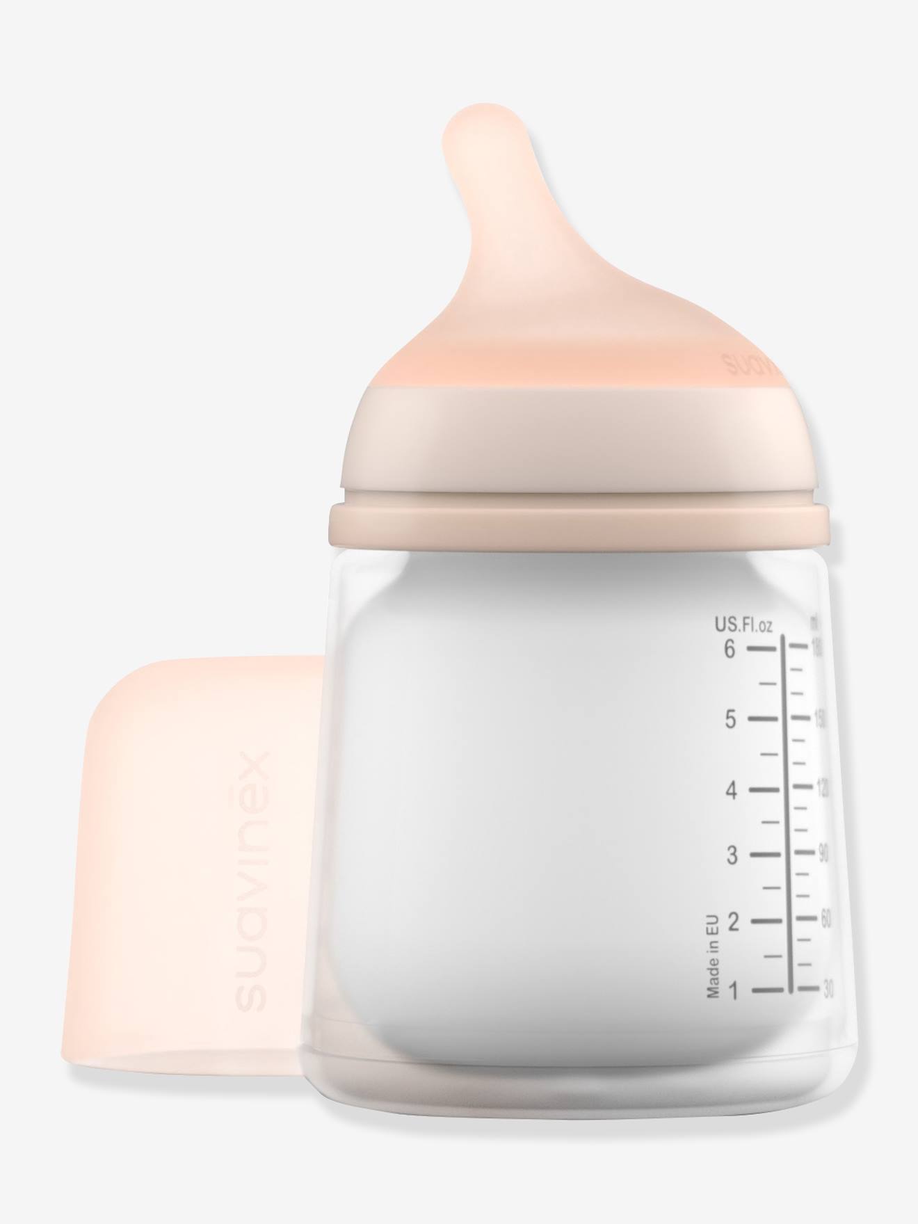 Set biberon Zero.Zero + sucette SUAVINEX rose nude