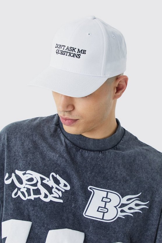 Kappe mit Slogan-Stickerei