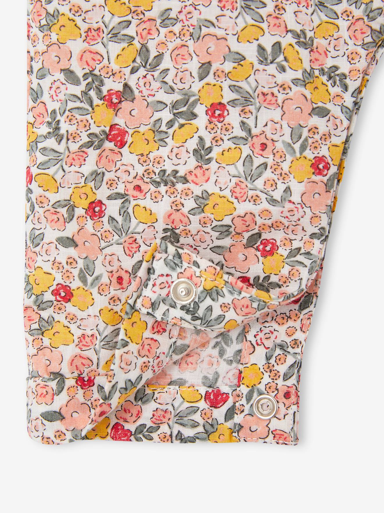 Vertbaudet Mädchen Baby-Set: Overall & Haarband - rosa bedruckt