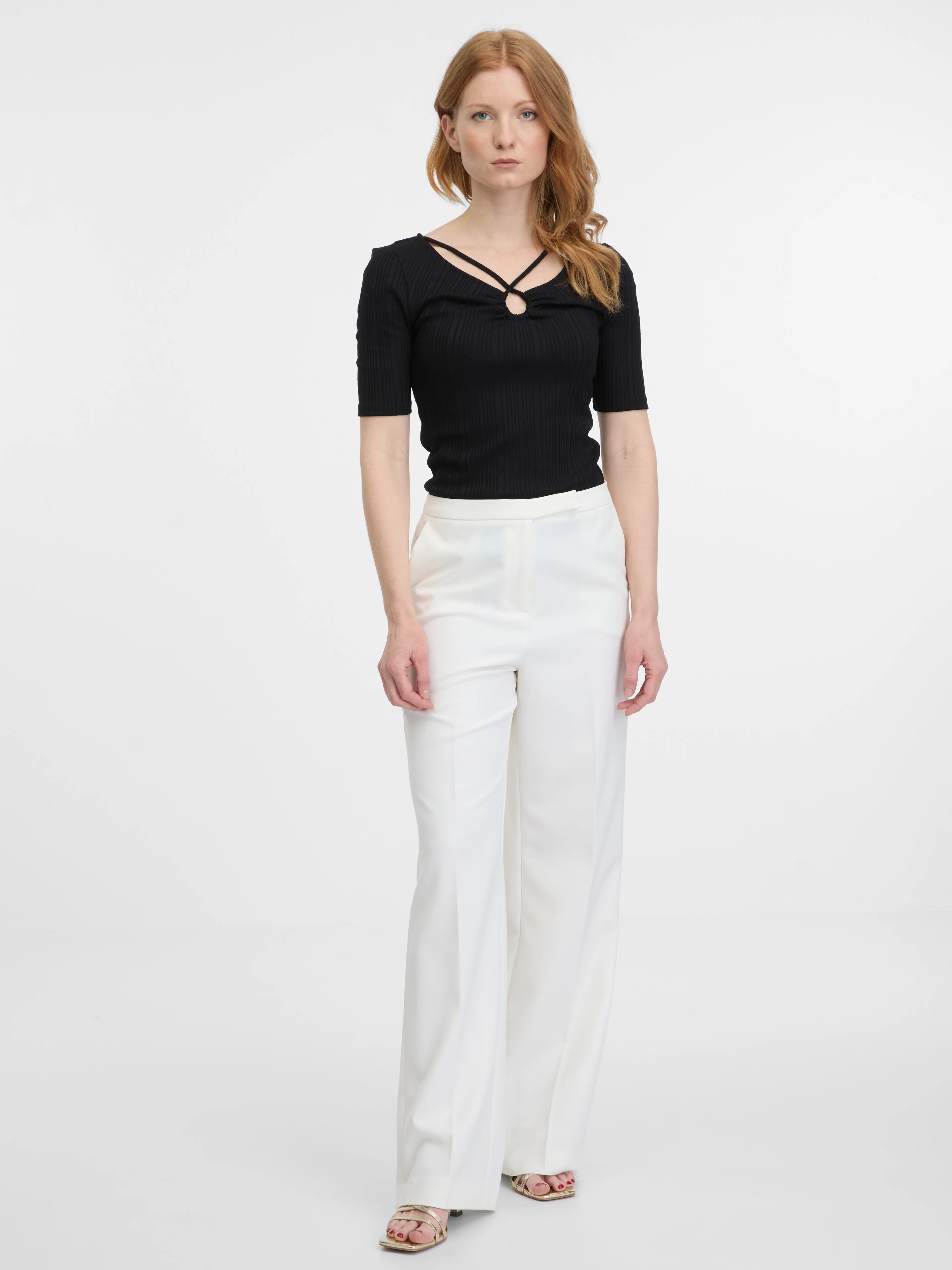 Schwarzes Damen-T-Shirt ORSAY