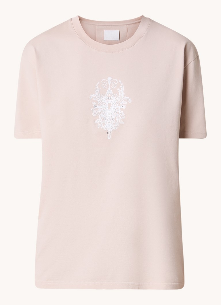 T-shirt Givenchy con logo stampato e strass