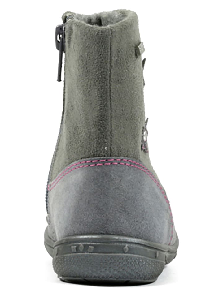 Richter Shoes Leder-Winterboots in Grau günstig kaufen