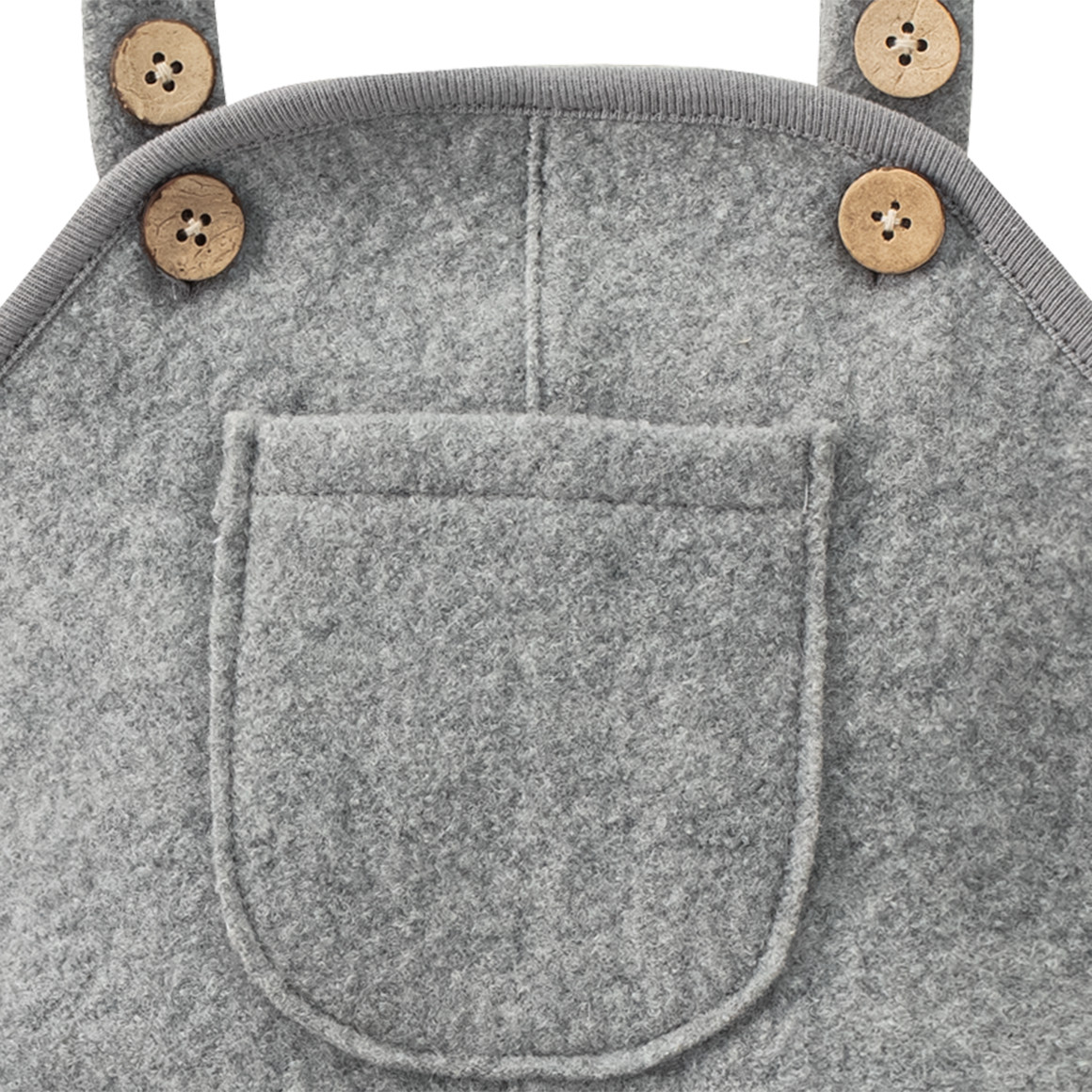 Baby Wollwalk-Latzhose mit Umschlagbündchen