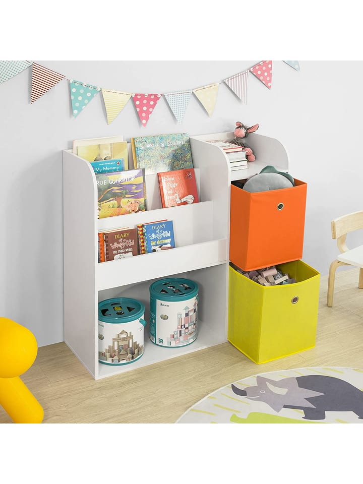 SoBuy Bücherregal in Weiß - (B)89 x (H)88 x (T)35cm günstig kaufen onesize
