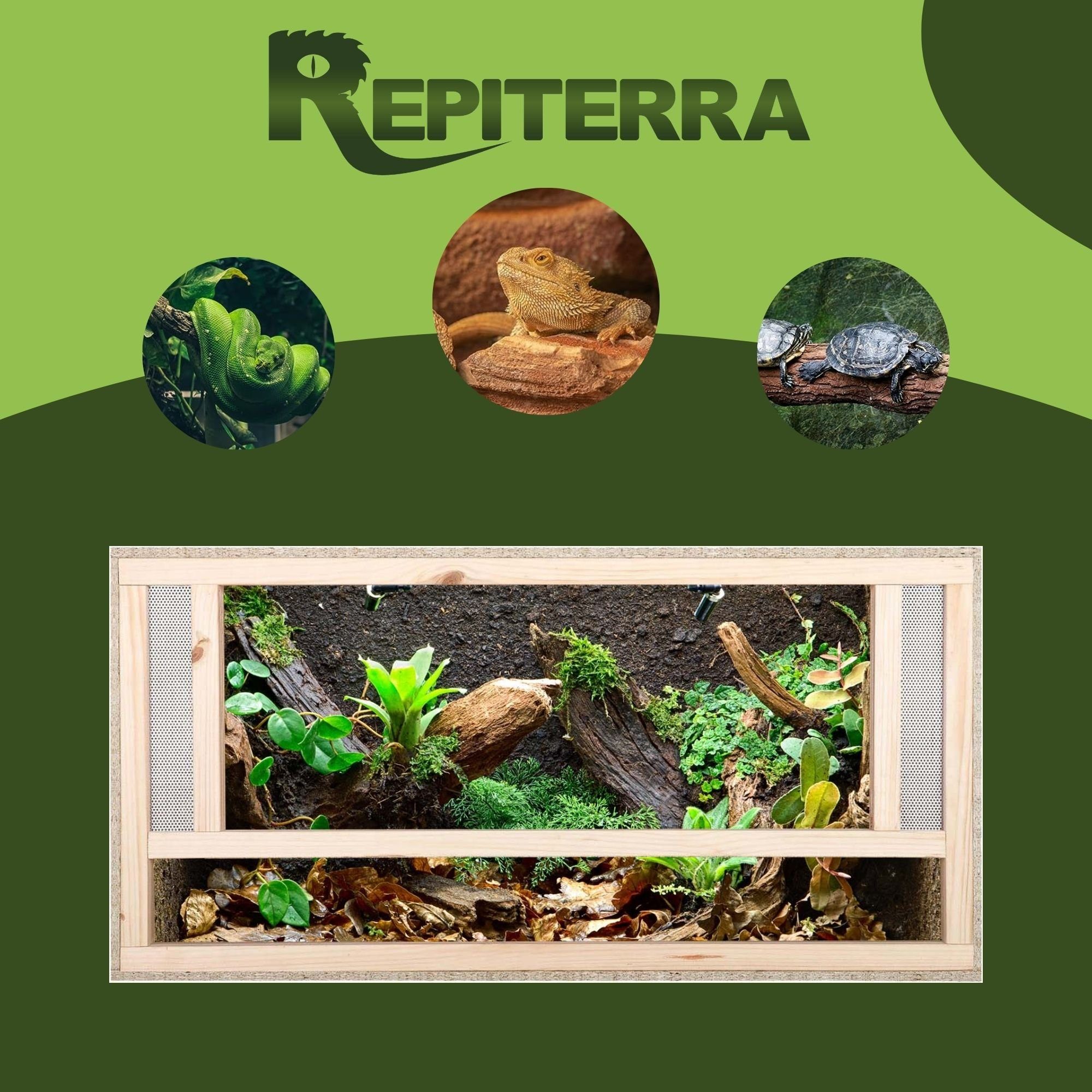 Repiterra Terrarium Terrarium mit Frontbelüftung 80x40x40 cm