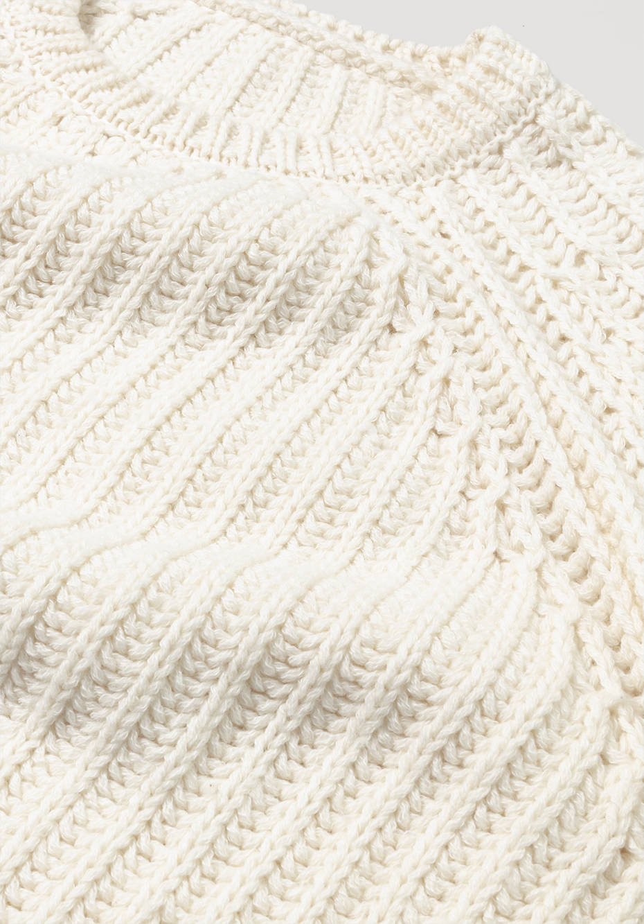 Raglan-Pullover aus Bio-Baumwolle und Bio-Merinowolle