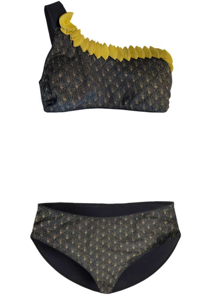 Exklusiver One shoulder Bustier Bikini (2-tlg.Set) aus recyceltem Polyamid