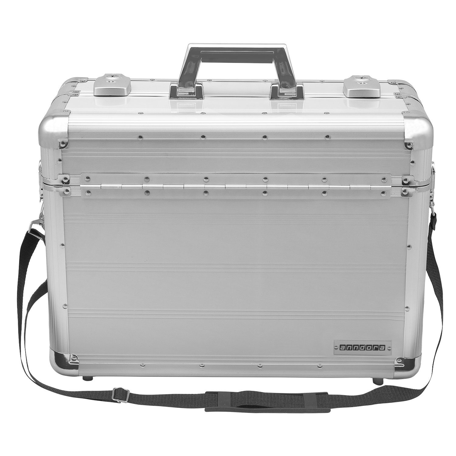 anndora Pilotenkoffer Businesskoffer TSA Schlösser Aluminium Oberfläche Farbwahl, 0 Rollen