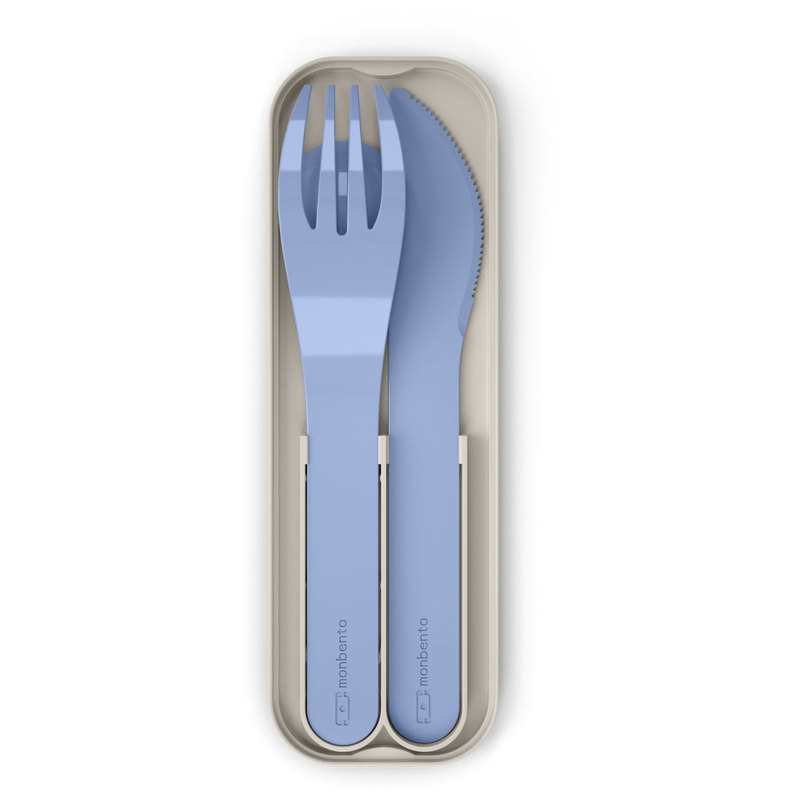 Set de 3 couverts bleu Monbento