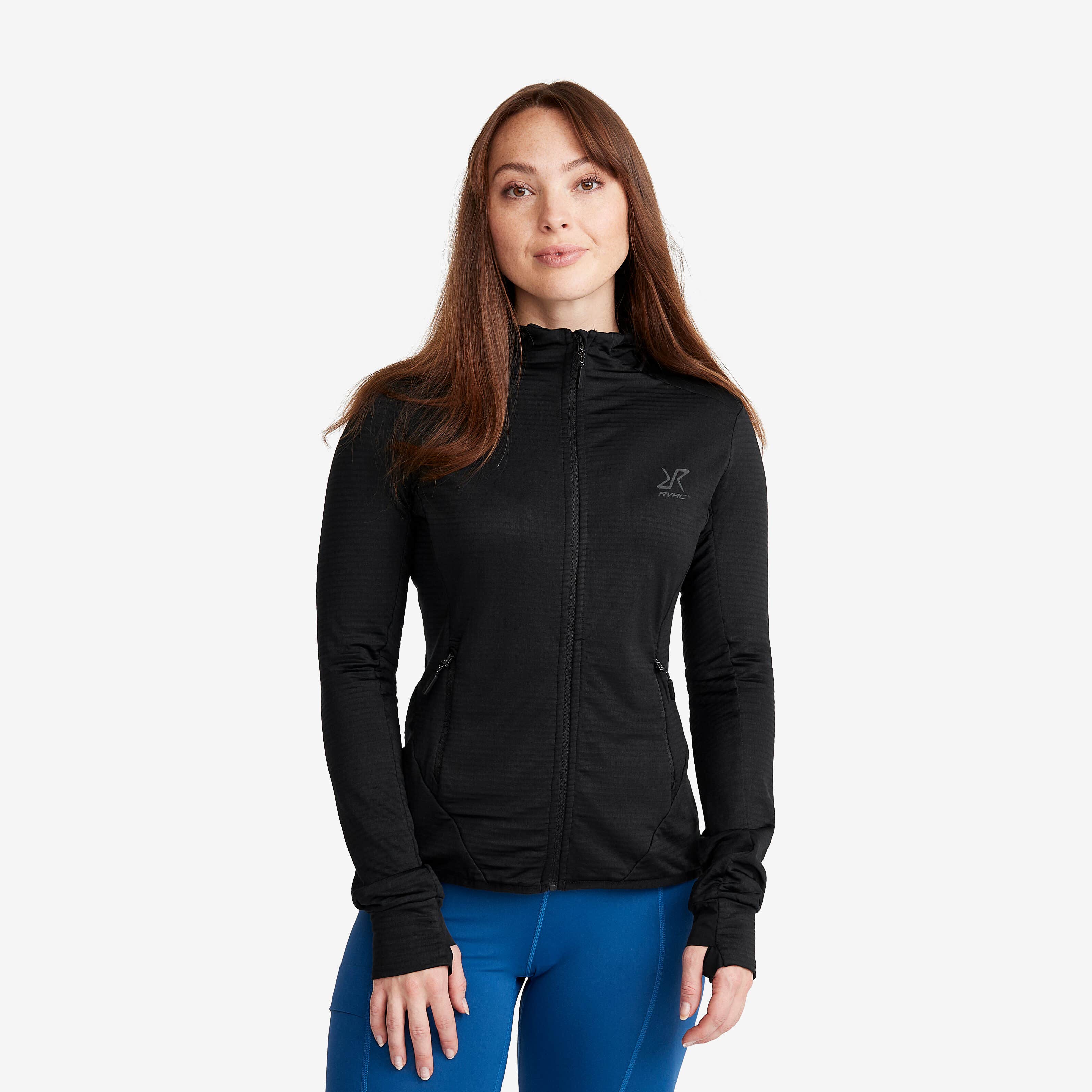 Waffle Hoodie Femme Black