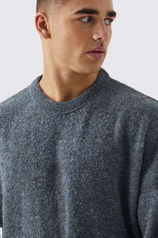 Kastiger Bouclee-Pullover