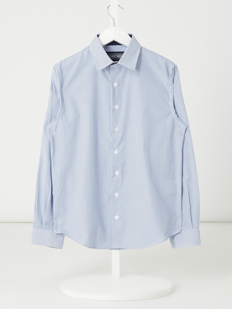 Slim Fit Hemd aus Baumwollmischung in blau