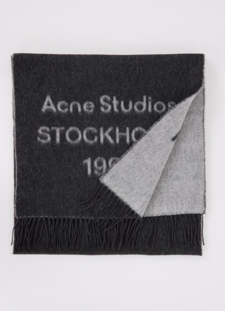 Eșarfă din lână cu franjuri Acne Studios, 180 x 45 cm