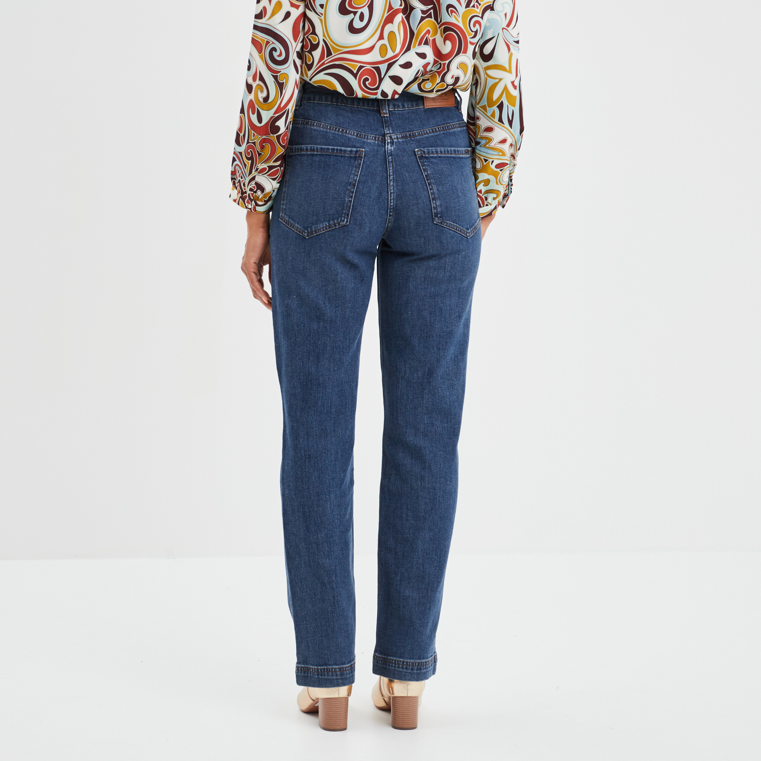 Jeans bootcut taille standard denim brut femme | La Halle
