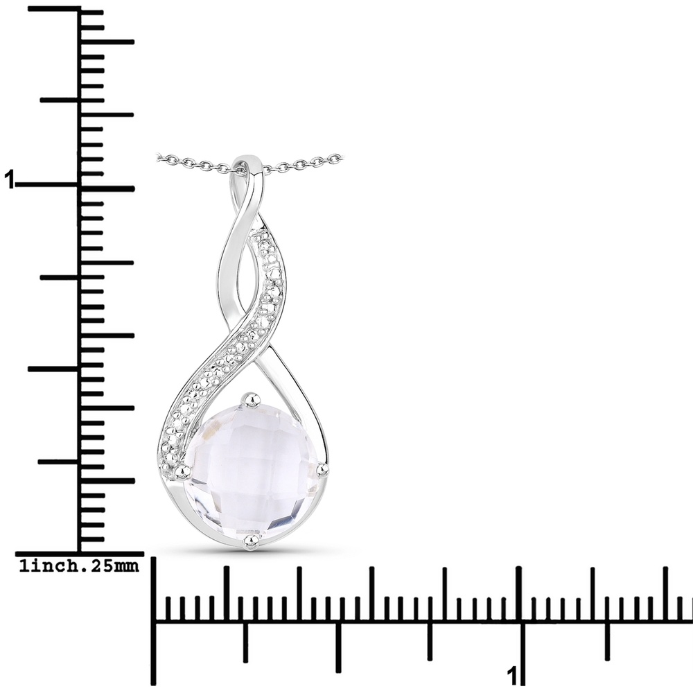 Rafaela Donata Chaîne Argent sterling Cristal de quartz en Argent Bijoux