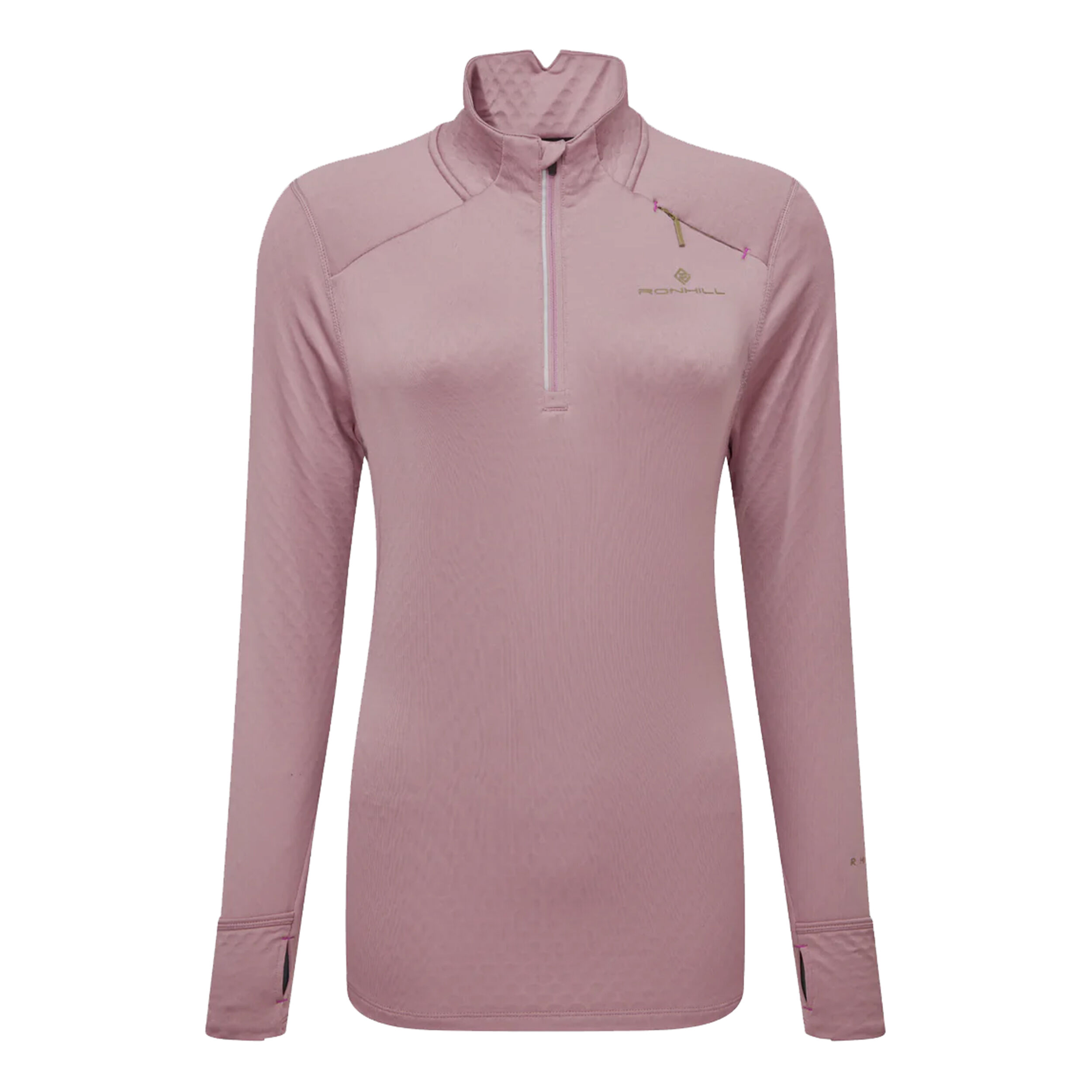 Tech Prism 1/2 Zip Laufshirt Damen - Altrosa
