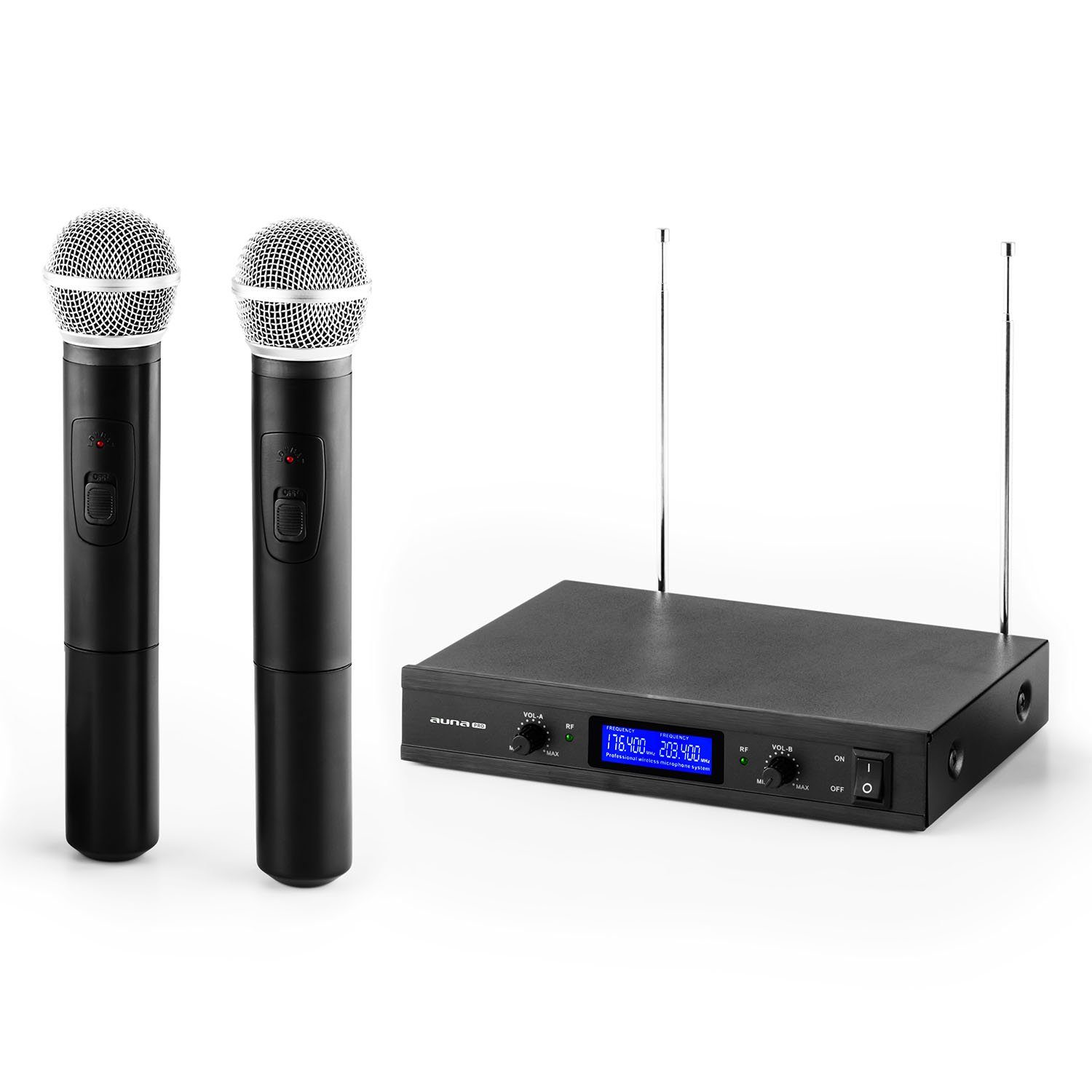 Auna Mikrofon VHF-400 Duo1 Funkmikrofon-Set
