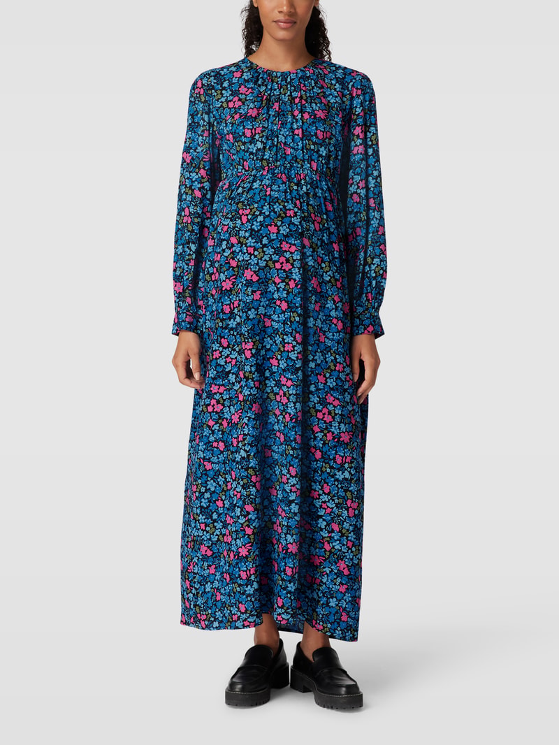 Umstands-Maxikleid mit floralem Muster Modell 'MLGENEVA' in dunkelblau