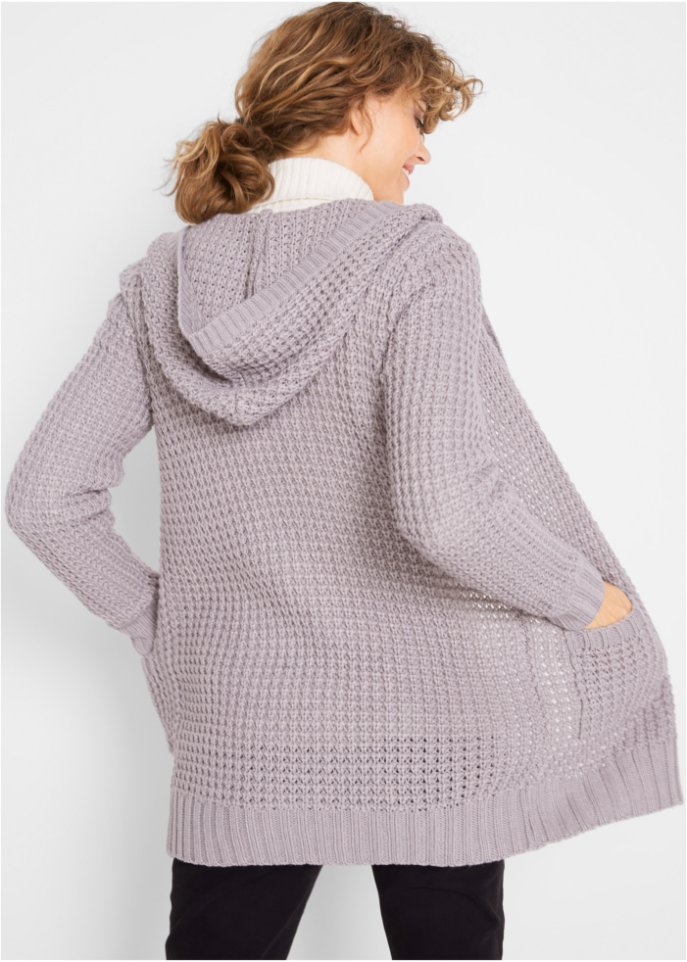 Strickjacke mit Kapuze