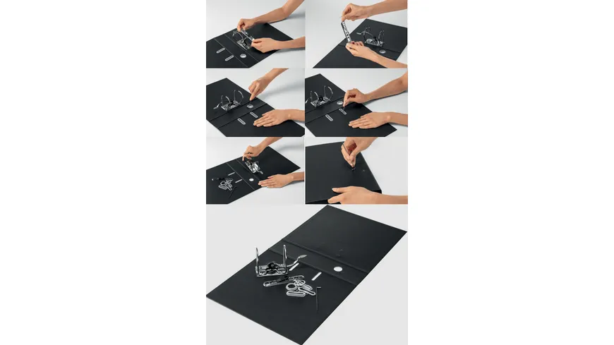 LEITZ Qualitäts-Ordner Recycle A4 schmal schwarz schwarz