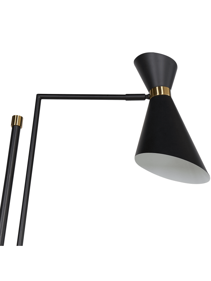 Beliani Stehleuchten MELAWI in Schwarz/Gold - (W) 57 x (H) 155 x (L) 30 cm günstig kaufen onesize