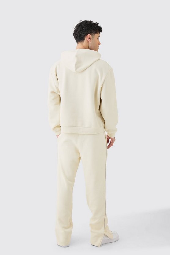 Kastiger Oversize Man Signature Hoodie mit Borg-Applikation