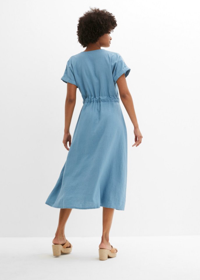Kleid aus Leinenmischung