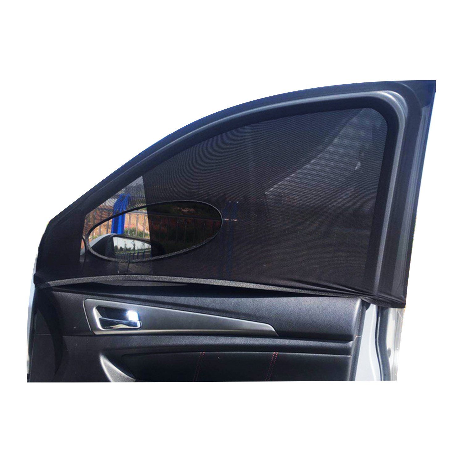 TOPMELON Autosonnenschutz Stretch Auto Atmungsaktive Mesh Seitenvorhänge