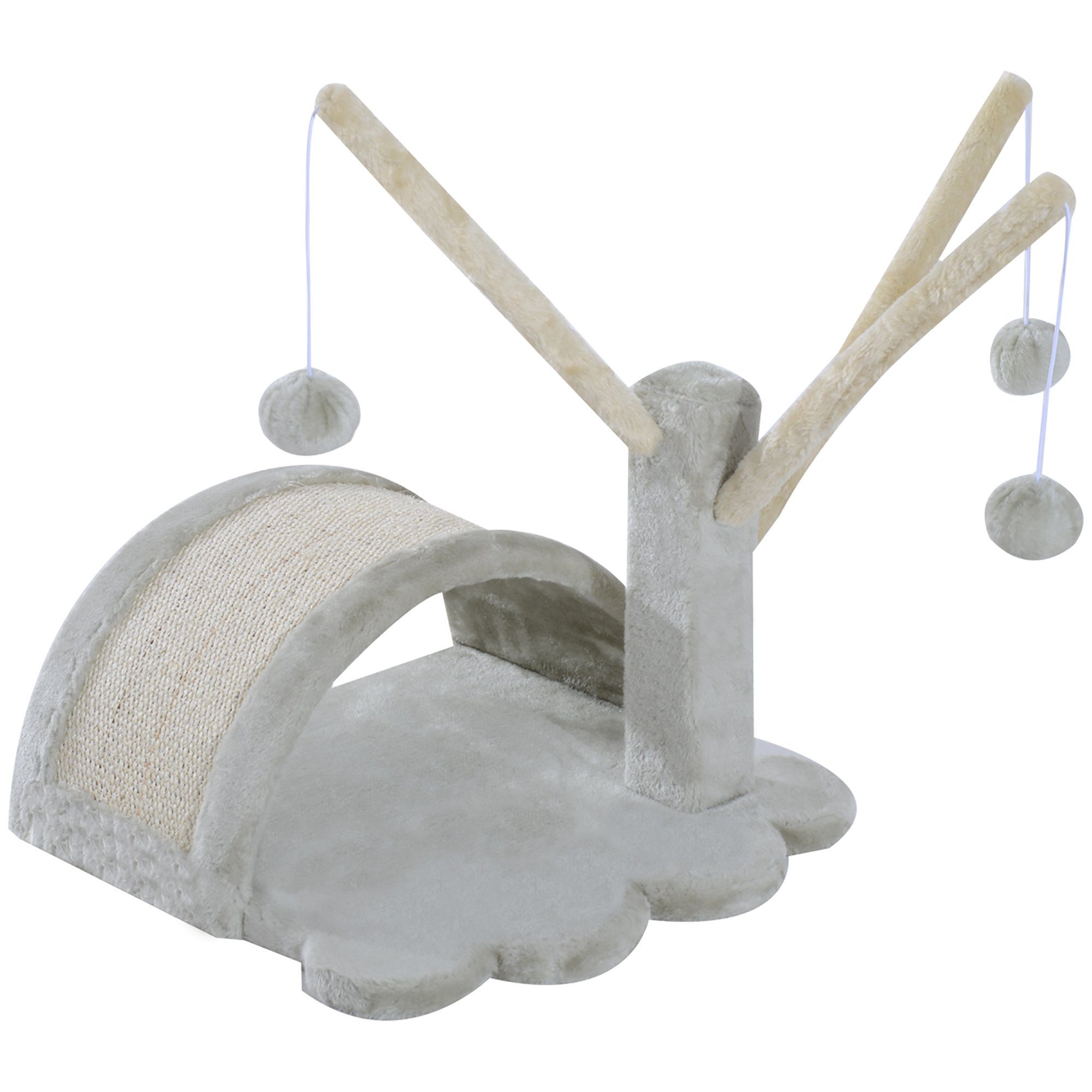 PawHut Kratzbaum Katzenbaum Katzenkratzbaum Kletterbaum Katze Sisal (Modell7/hellgrau), 38L x 38W x 40H cm