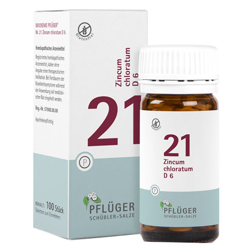 BIOCHEMIE Pflüger 21 Zincum chloratum D 6 Tabl.  100 St  Tabletten