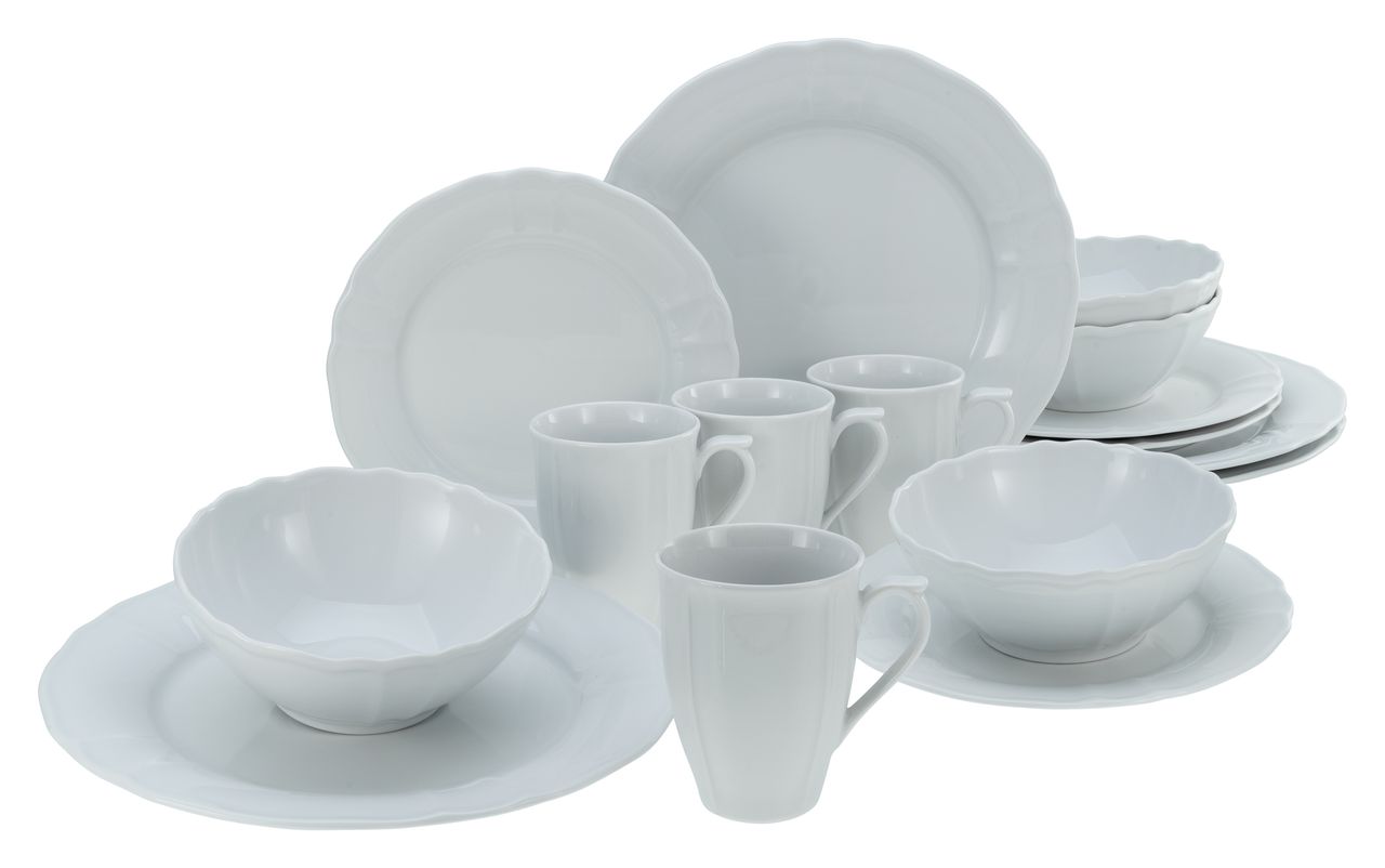 CreaTable Flora weiss Kombi 16-tlg