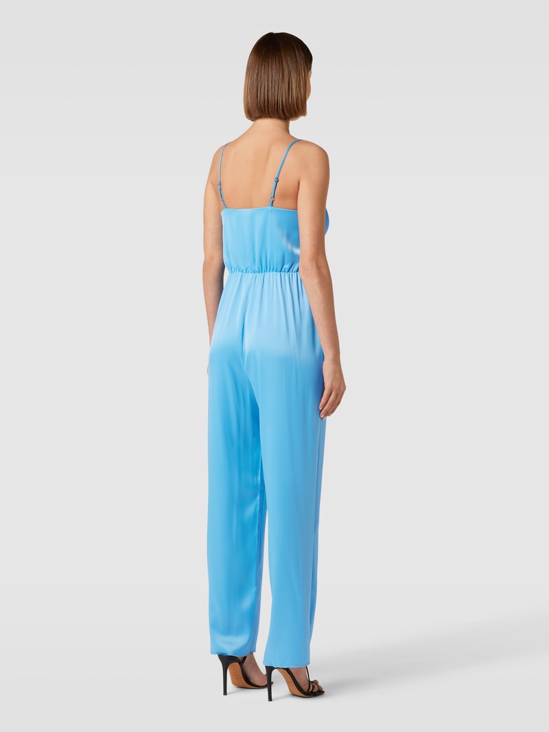Jumpsuit mit Wasserfall-Ausschnitt Modell 'Dottea' in bleu