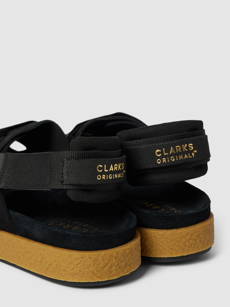 Sandalen mit Klettverschluss in schwarz
