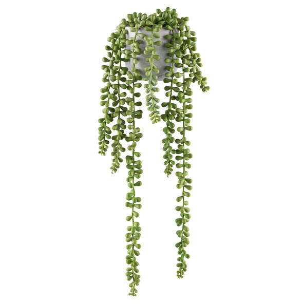 Künstl. Sedumhänger im Zementtopf, 45 cm, 2er Set