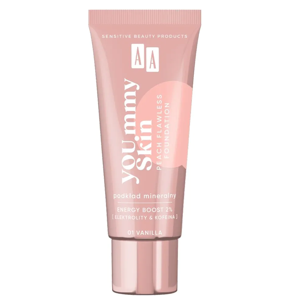 AA YOUmy Skin Peach Flawless Radiance mineralni puder, 01 Vanilla