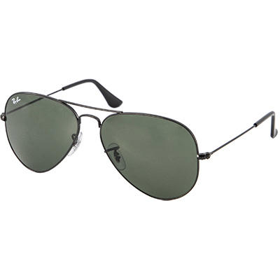Ray Ban, Sonnenbrille, Aviator, Metall, schwarz