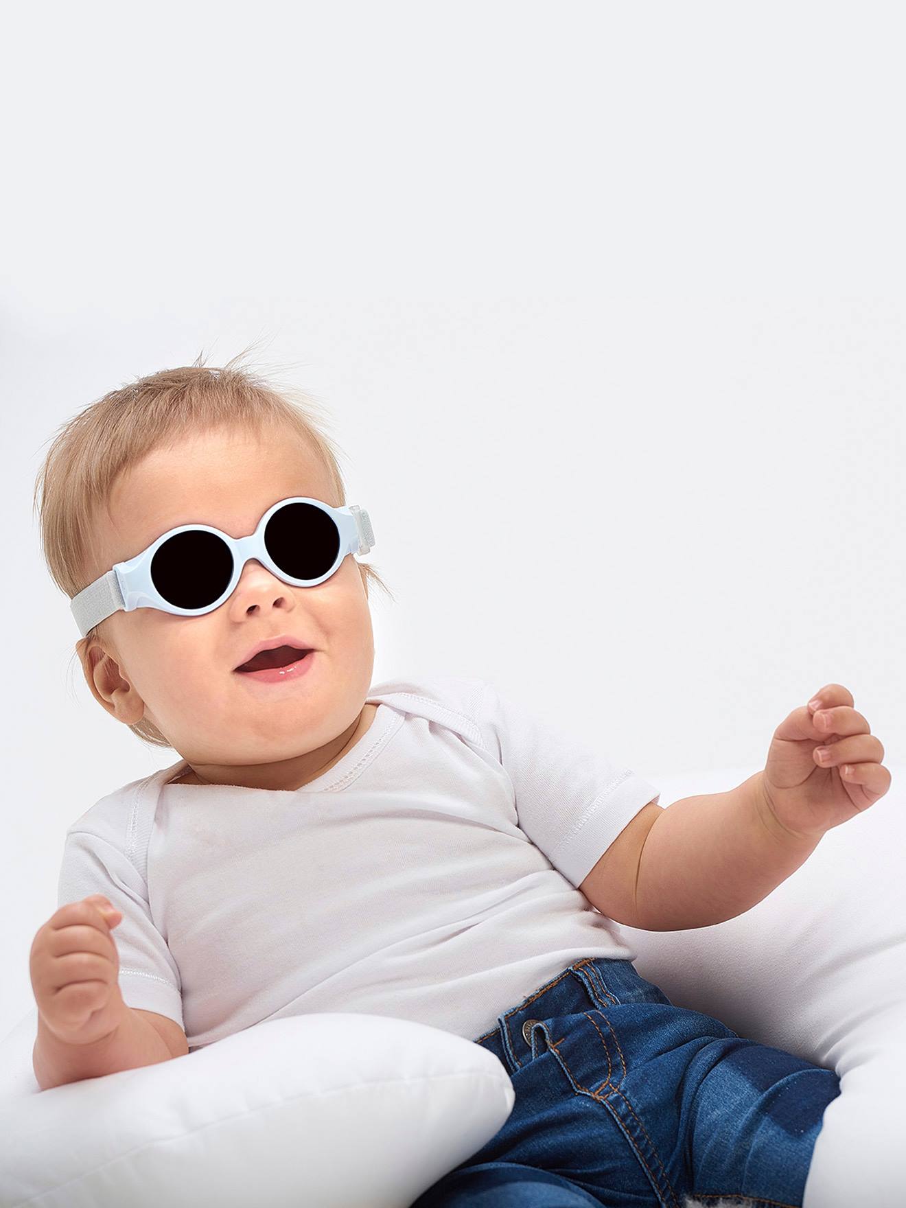 Lunettes de soleil BEABA pour bébé de 0 à 9 mois vert clair uni