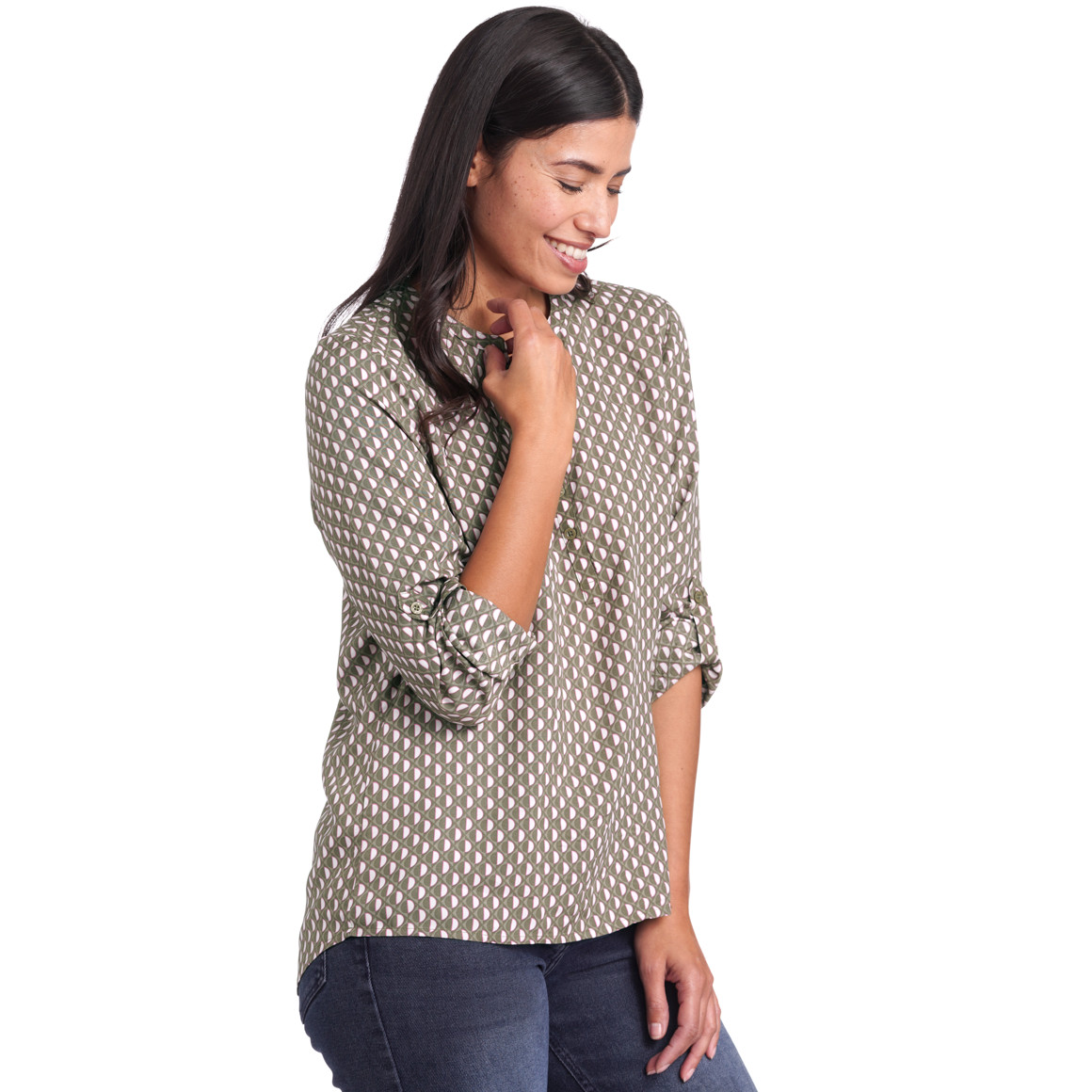 Damen Bluse mit Allover-Print